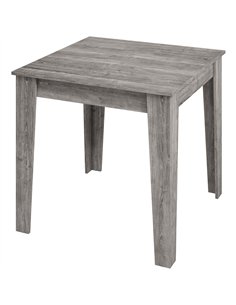HOMCOM Dining Table for 4, 80L x 80W x 75Hcm, Modern Square Kitchen Table with Wood Effect Tabletop, Grey Wood Effect