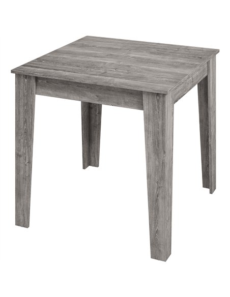 HOMCOM Dining Table for 4, 80L x 80W x 75Hcm, Modern Square Kitchen Table with Wood Effect Tabletop, Grey Wood Effect - pic 207837 | FastDaddyshop