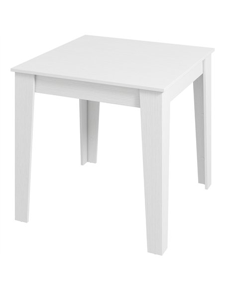 HOMCOM Dining Table for 4, 80L x 80W x 75Hcm, Modern Square Kitchen Table, White - pic 207864 | FastDaddyshop