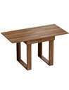 HOMCOM Folding Dining Table Under-Table Storage Extendable Kitchen Table Steel Rail Grey Wood Effect