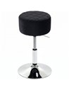 HOMCOM Bar Stool Adjustable Swivel Chair Velvet-Feel Seat 1 Piece, Black