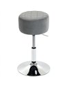 HOMCOM Bar Stool Adjustable Swivel Chair Velvet-Feel Seat 1 Piece, Grey