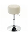HOMCOM Bar Stool Adjustable Swivel Chair Velvet-Feel Seat 1 Piece, Beige