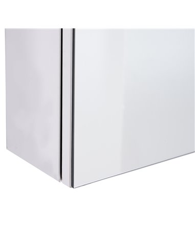 HOMCOM Stainless Steel Bathroom Mirror Cabinet with Double Doors, Silver