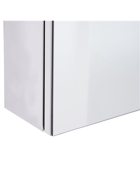 HOMCOM Stainless Steel Bathroom Mirror Cabinet with Double Doors, Silver - pic 20794 | FastDaddyshop