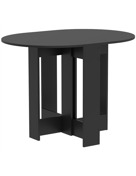 HOMCOM Folding Dining Table,  Drop-Leaf Table with Foldable Leaves for Small Spaces, Kitchen, Dining Room, Black - pic 207963 | FastDaddyshop