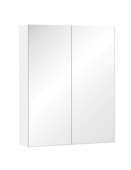 HOMCOM Bathroom Mirror Cabinet with Double Door, White - pic 20806 | FastDaddyshop
