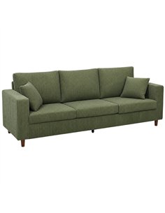 HOMCOM 3 Seater Sofa with Wide Seat, Corduroy Fabric Couch with Deep Seat, Spring Cushion, Green