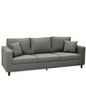 HOMCOM 3 Seater Sofa with Wide Seat, Corduroy Fabric Couch with Deep Seat, Spring Cushion, Light Grey