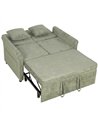 HOMCOM 2 Seater Sofa Bed 3-in-1 Convertible Chenille Pull Out Sleeper Sofa with 5-Position Adjustable Backrest, Light Green