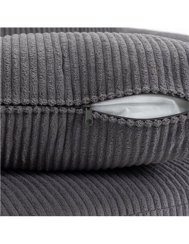 HOMCOM 2 Seater Sofa, Corduroy Small Couch with Spring Cushion, Wide and Deep Seat, Dark Grey