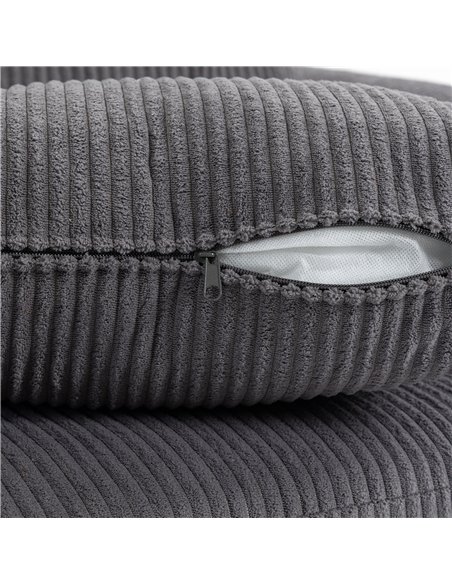 HOMCOM 2 Seater Sofa, Corduroy Small Couch with Spring Cushion, Wide and Deep Seat, Dark Grey - pic 208160 | FastDaddyshop