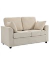 HOMCOM 2 Seater Sofa, Corduroy Small Couch with Spring Cushion, Wide and Deep Seat, Beige
