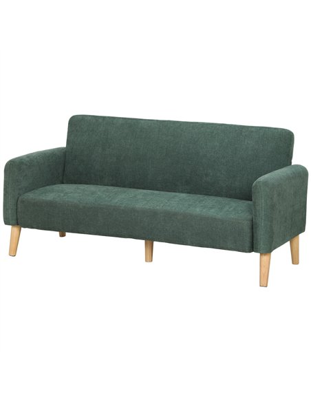 HOMCOM 2 Seater Sofa, Velvet Small Couch with 20cm Thick Padding, Wide and Deep Seat, Dark Green - pic 208269 | FastDaddyshop
