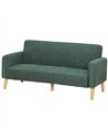 HOMCOM 2 Seater Sofa, Velvet Small Couch with 20cm Thick Padding, Wide and Deep Seat, Dark Green