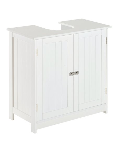 HOMCOM Under Sink Bathroom 2 Layers Storage Cabinet, White - pic 20833 | FastDaddyshop