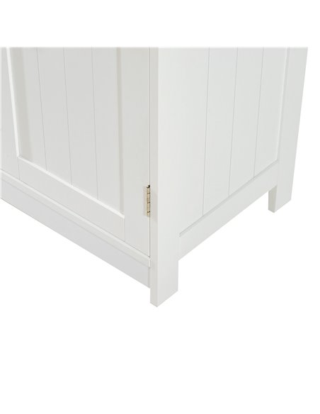 HOMCOM Under Sink Bathroom Storage Cabinet 2 Layers Vanity Unit Wooden - White - pic 20840 | FastDaddyshop