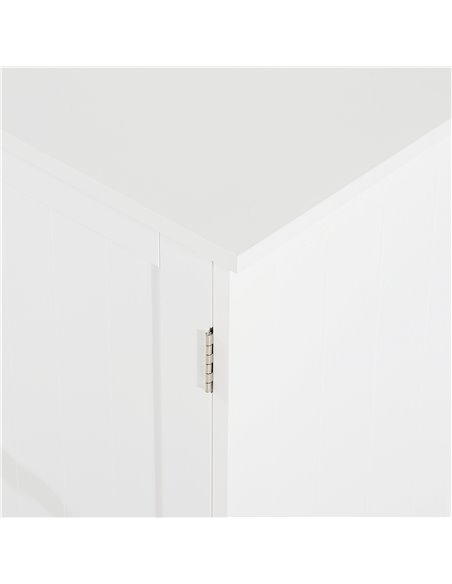 HOMCOM Under Sink Bathroom Storage Cabinet 2 Layers Vanity Unit Wooden - White - pic 20841 | FastDaddyshop