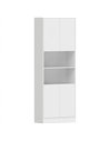 HOMCOM 170 cm Kitchen Pantry Cabinet, Freestanding Storage Cabinet with Soft-Close Hinges, White Wood Effect
