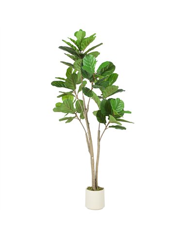 HOMCOM 150cm Artificial Ficus Tree - Green