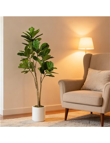 HOMCOM 150cm Artificial Ficus Tree - Green - pic 208582 | FastDaddyshop