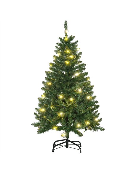 HOMCOM 4FT Christmas Tree Warm White LED Light Holiday Home Decoration, Green - pic 208629 | FastDaddyshop