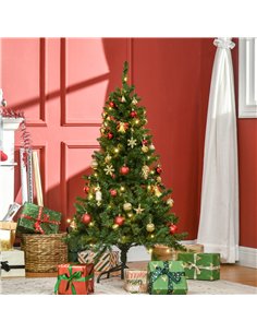 HOMCOM 4FT Christmas Tree Warm White LED Light Holiday Home Decoration, Green 2