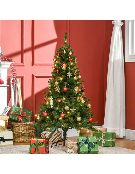 HOMCOM 4FT Christmas Tree Warm White LED Light Holiday Home Decoration, Green - pic 208630 | FastDaddyshop