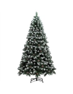 HOMCOM 7ft Snow-Dipped Artificial Pine Christmas Tree