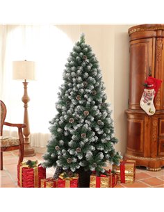 HOMCOM 6ft Snow-Dipped Artificial Pine Christmas Tree 2