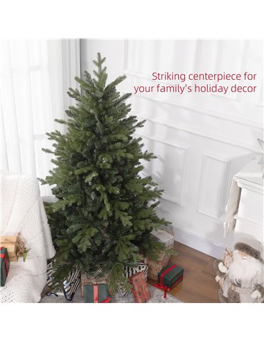 HOMCOM 5ft Bare Artificial Christmas Tree, with 1309 Tips - Green