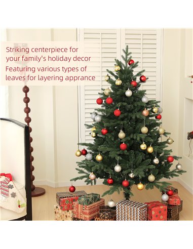 HOMCOM 5ft Artificial Spruce Christmas Tree - Green