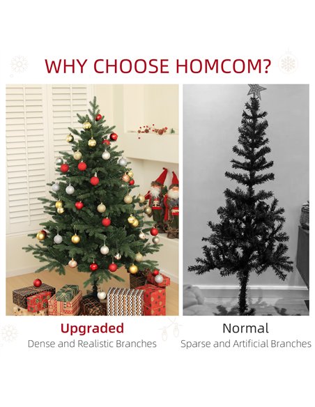 HOMCOM 5ft Artificial Spruce Christmas Tree - Green - pic 208732 | FastDaddyshop
