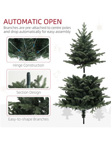 HOMCOM 5ft Artificial Spruce Christmas Tree - Green