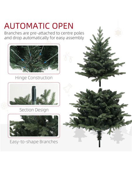 HOMCOM 5ft Artificial Spruce Christmas Tree - Green - pic 208734 | FastDaddyshop