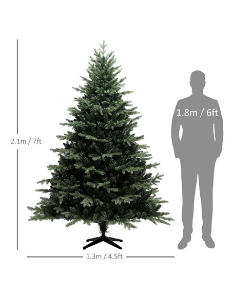 HOMCOM 7ft Artificial Spruce Christmas Tree - Green - pic 208739 | FastDaddyshop