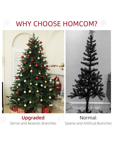 HOMCOM 7ft Artificial Spruce Christmas Tree - Green - pic 208741 | FastDaddyshop