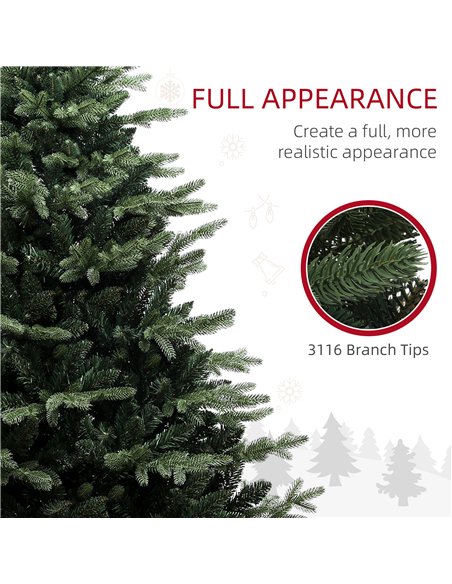 HOMCOM 7ft Artificial Spruce Christmas Tree - Green - pic 208742 | FastDaddyshop