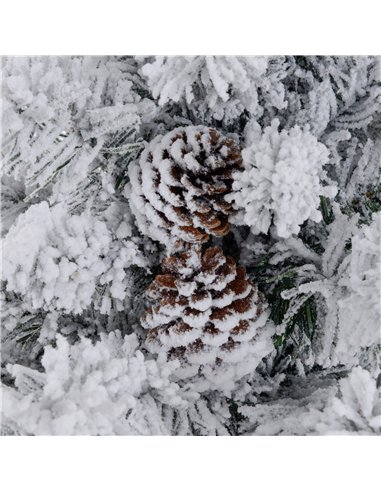 HOMCOM 3ft Snowy Tabletop Christmas Tree, with LED Lights