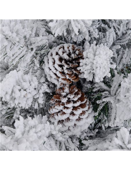 HOMCOM 3ft Snowy Tabletop Christmas Tree, with LED Lights - pic 208754 | FastDaddyshop