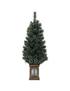 HOMCOM 4ft Artificial Christmas Tree with 80 Warm White LED Lights, 8 Modes and Remote, Realistic Xmas Tree with Square Stand fo