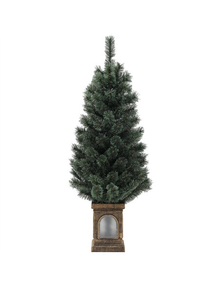 HOMCOM 4ft Artificial Christmas Tree with 80 Warm White LED Lights, 8 Modes and Remote, Realistic Xmas Tree with Square Stand fo - pic 208755 | FastDaddyshop