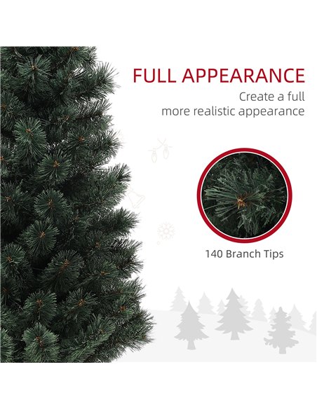 HOMCOM 4ft Artificial Christmas Tree with 80 Warm White LED Lights, 8 Modes and Remote, Realistic Xmas Tree with Square Stand fo - pic 208761 | FastDaddyshop