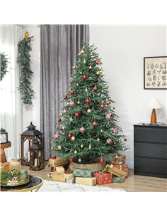HOMCOM 7 ft Full Spruce Christmas Tree with Realistic Dense Tips, Easy Assembly - Green 2