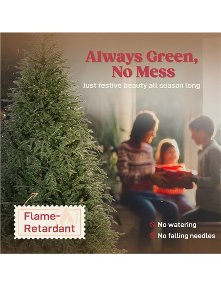 HOMCOM 7 ft Full Spruce Christmas Tree with Realistic Dense Tips, Easy Assembly - Green - pic 208767 | FastDaddyshop