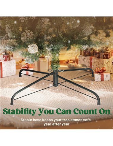HOMCOM 8.2 ft Snow Frosted Christmas Tree Arch, Christmas Arch Doorway Decor with 1800 Tips and 91 Pinecones, Artificial Xmas Tr