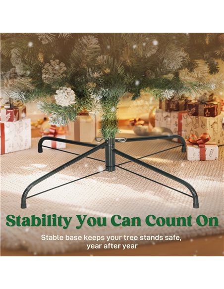 HOMCOM 8.2 ft Snow Frosted Christmas Tree Arch, Christmas Arch Doorway Decor with 2100 Tips and 96 Pinecones, Artificial Xmas Tr - pic 208798 | FastDaddyshop
