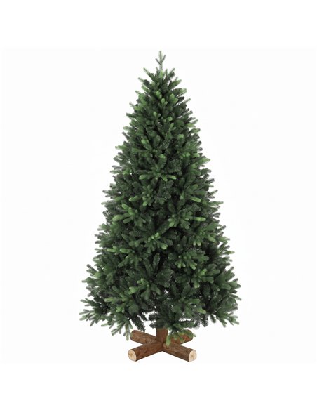 HOMCOM Artificial Christmas Tree, Hinged Xmas Tree with 2419 PE & PVC Branch Tips, 6ft, Green - pic 208818 | FastDaddyshop