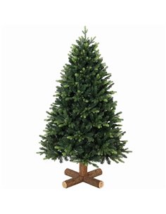 HOMCOM Artificial Christmas Tree, Hinged Xmas Tree with 1620 PE & PVC Branch Tips, 5ft, Green