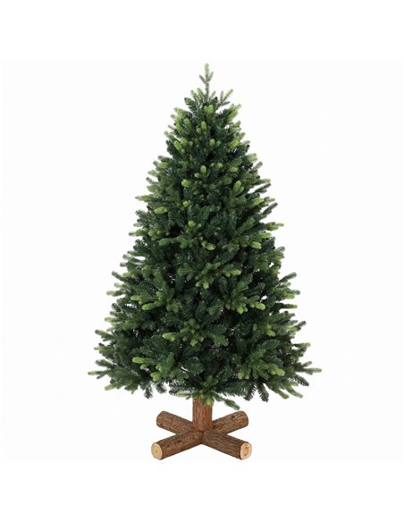 HOMCOM Artificial Christmas Tree, Hinged Xmas Tree with 1620 PE & PVC Branch Tips, 5ft, Green - pic 208827 | FastDaddyshop